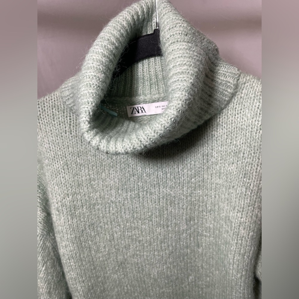 Zara Mint Turtleneck Sweater